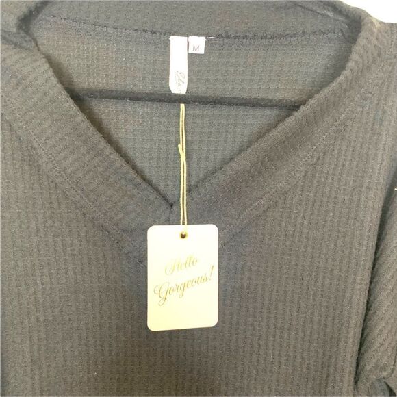 Net Elan Bruna Top-Long Sleeve Waffle Knit - Picture 5 of 8